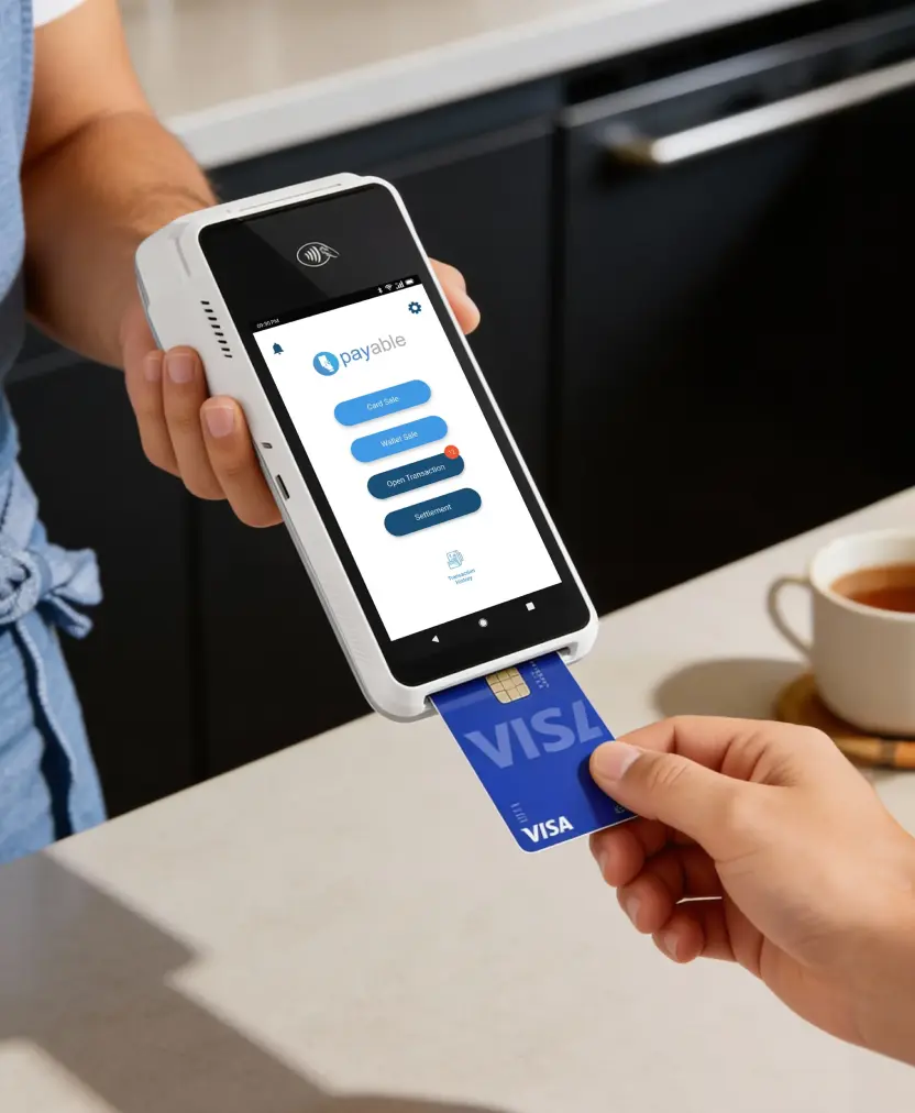 Chip card payment with Payable terminal
